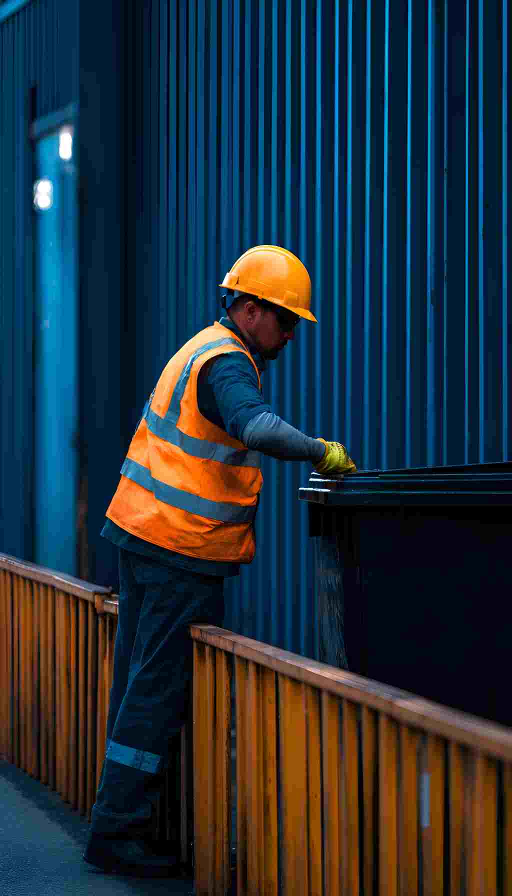 Male construction worker wearing a hard hat and reflective vest, representing the importance of men’s health, wellbeing, and workplace safety awareness during Movember in Ireland.
