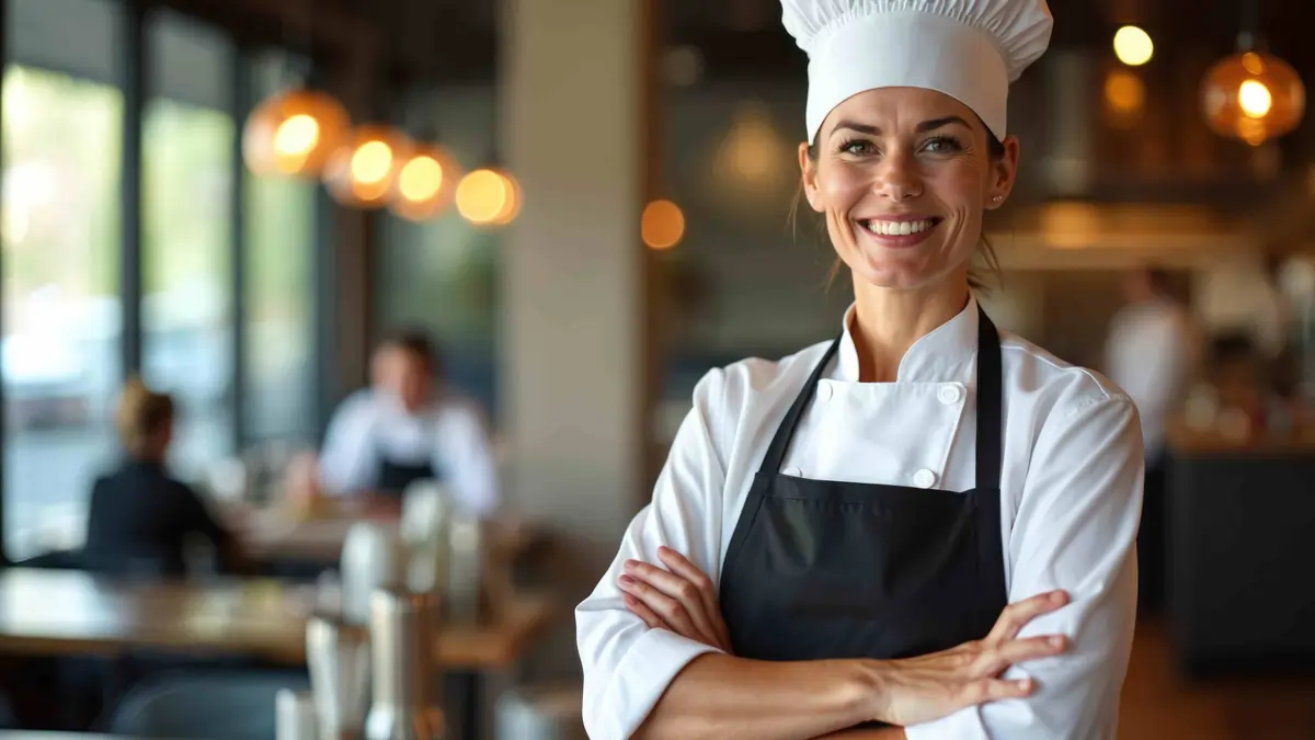 Head Chef Responsible for Food Safety and HACCP Compliance Head chef in a restaurant kitchen demonstrating leadership and responsibility for food safety and HACCP compliance