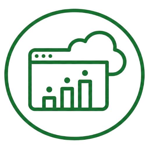 Cloud dashboard interface icon representing free access to the Acornstar client training portal.