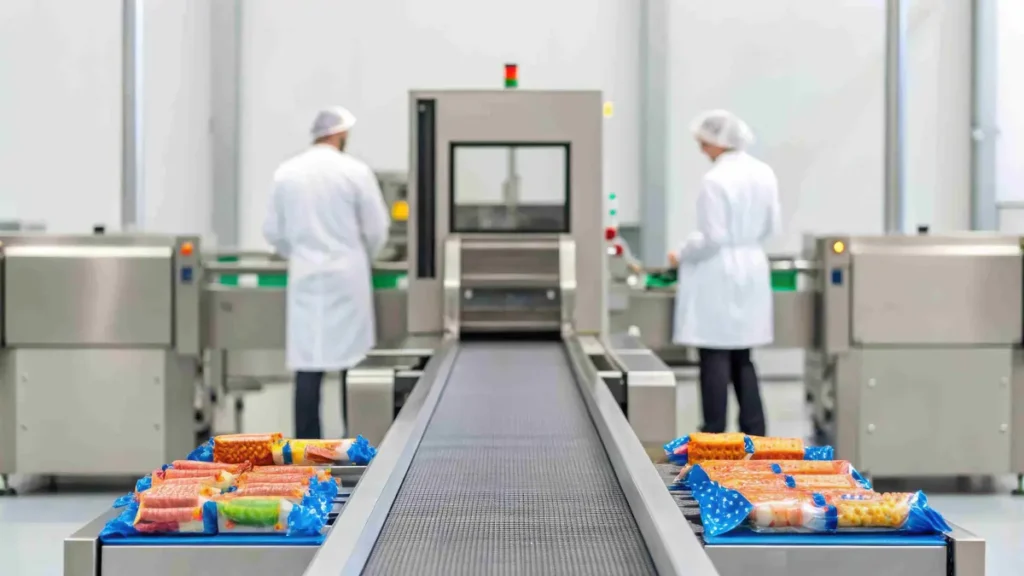 Food production line in Ireland operating under HACCP food safety and quality control procedures